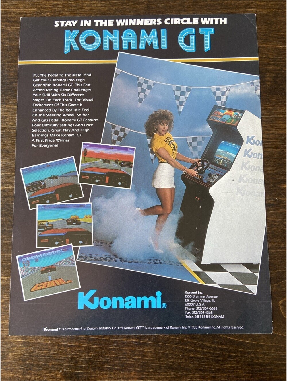 Konami Got Arcade Pinball FLYER Original Ad Promo 1985 Poster Not PCB